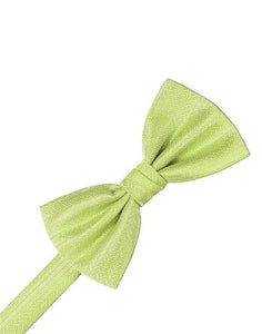 Sage Herringbone Bow Tie