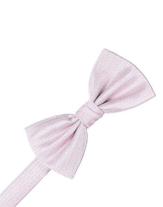Pure White Herringbone Bow Tie