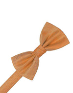 Tangerine Herringbone Bow Tie