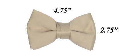 Modern Solid Bow Ties - Ivory