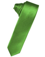 Load image into Gallery viewer, Cognac Luxury Satin Skinny Necktie
