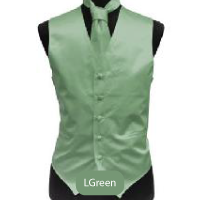 L-Green Mens Solid Vest