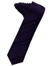 Load image into Gallery viewer, Holly Striped Satin Skinny Necktie
