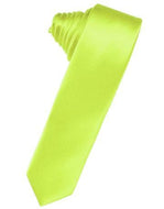 Lime Luxury Satin Skinny Necktie