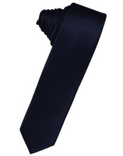 Load image into Gallery viewer, Cognac Luxury Satin Skinny Necktie
