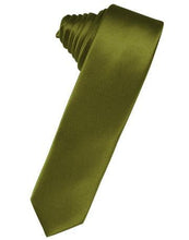Load image into Gallery viewer, White Luxury Satin Skinny Necktie
