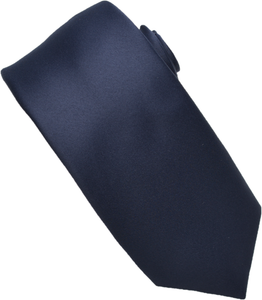 Black Plain Satin Necktie