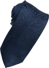 Load image into Gallery viewer, Navy Paisley Tone on Tone Necktie
