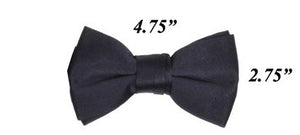 Modern Solid Bow Ties - Navy