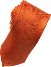 Load image into Gallery viewer, Burnt Orange Paisley Tone on Tone Necktie
