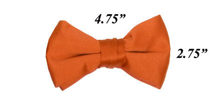 Modern Solid Bow Ties - Orange