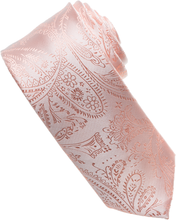 Load image into Gallery viewer, Coral Paisley Tone on Tone Necktie
