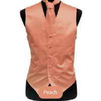 Peach Mens Solid Vest