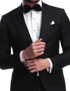 Black 4 Pc Tuxedo Package: BUILD YOUR PACKAGE (Includes 2 Pc Tuxedo, Shirt, Necktie or Bow Tie)