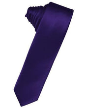 Load image into Gallery viewer, White Luxury Satin Skinny Necktie
