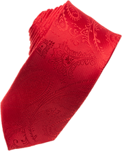 Load image into Gallery viewer, Red Paisley Tone on Tone Necktie
