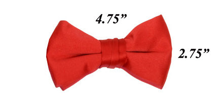 Modern Solid Bow Ties - Red