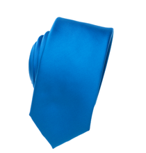 Load image into Gallery viewer, M.N. Blue Skinny Necktie
