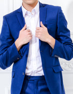 Royal Blue Slim Fit 2 Pc Suit