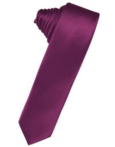 Peach Luxury Satin Skinny Necktie