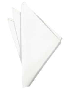 White Luxury Satin Pocket Square