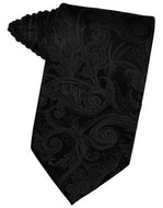 Black Tapestry Satin Necktie
