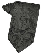 Charcoal Tapestry Satin Necktie