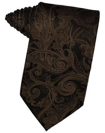 Chocolate Tapestry Satin Necktie