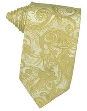 Load image into Gallery viewer, Lime Tapestry Satin Necktie
