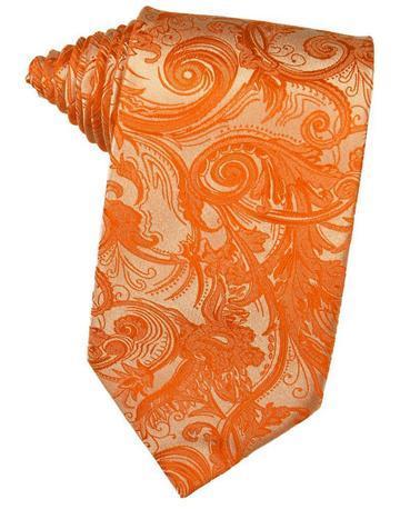 Mandarin Tapestry Satin Necktie