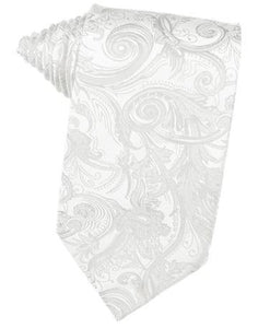 White Tapestry Satin Necktie