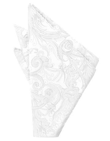 White Tapestry Pocket Square