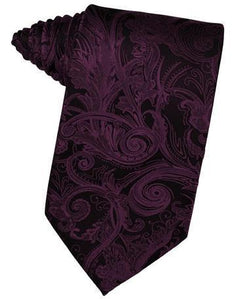 Wine Tapestry Satin Necktie