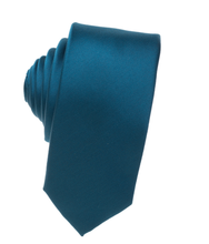 Load image into Gallery viewer, Aqua Blue Skinny Necktie
