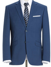 Load image into Gallery viewer, Blue Stretch Trim Fit 2 Pc Suit

