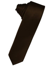 Load image into Gallery viewer, White Luxury Satin Skinny Necktie
