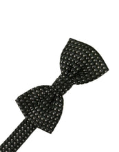 Load image into Gallery viewer, Wine Venetian Pin Dot Bow Tie
