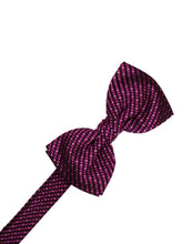 Load image into Gallery viewer, Wine Venetian Pin Dot Bow Tie
