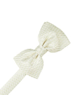 Ivory Venetian Pin Dot Bow Tie
