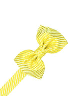 Lemon Venetian Pin Dot Bow Tie