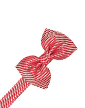 Load image into Gallery viewer, Wine Venetian Pin Dot Bow Tie
