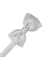 Silver Venetian Pin Dot Bow Tie
