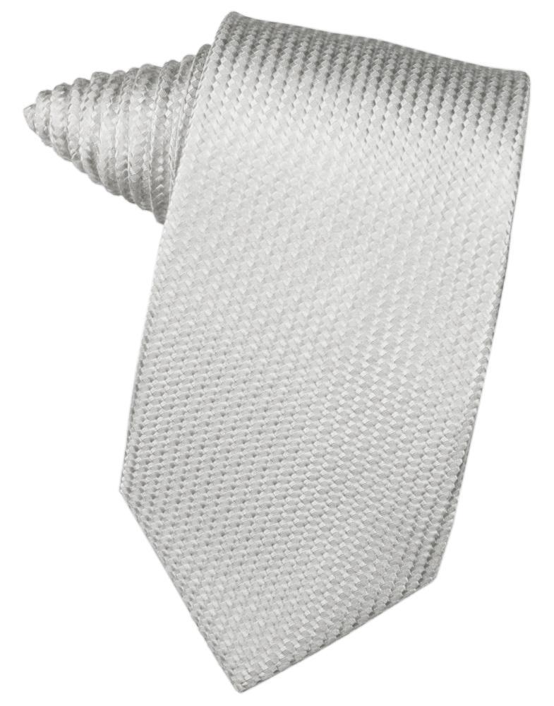 Silver Venetian Pin Dot Necktie