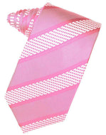 Bubblegum Venetian Pin Dot Striped Necktie