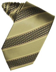 White Venetian Pin Dot Striped Necktie