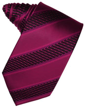 Load image into Gallery viewer, Chocolate Venetian Pin Dot Striped Necktie
