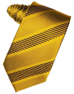 Chocolate Venetian Pin Dot Striped Necktie