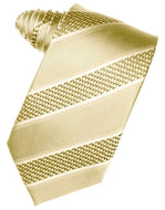 Harvest Maize Venetian Pin Dot Striped Necktie