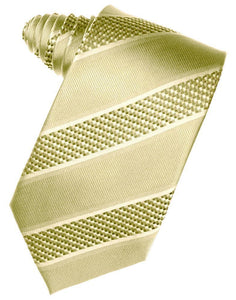 White Venetian Pin Dot Striped Necktie