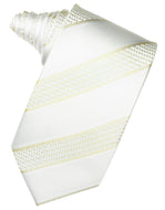 Ivory Venetian Pin Dot Striped Necktie